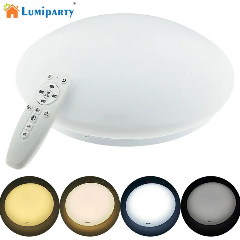 

LumiParty 18W Dimmable Ceiling LED Lamp Aluminum alloy Ceiling Panel LED Downlight, Remote Controlling Light Bulb jk35