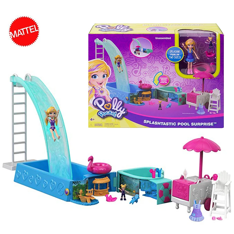 Оригинальная карманная кукла Mattel Polly скрытый мир мини сцена для девочек домашние