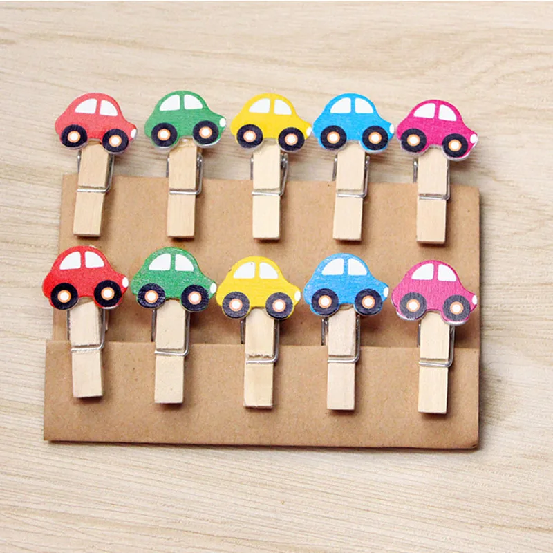 10pcs Many color Wooden Clothespin Clips Office Party Decoration  Accessories Photo Hanging Pegs 35x7mm DIY - AliExpress