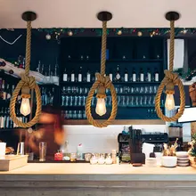 Ручной dwoven люстра из пенькового каната База 20 мм прочная веревка основание с Медный провод креативная Ретро Стиль E27 держатель лампы для ресторана