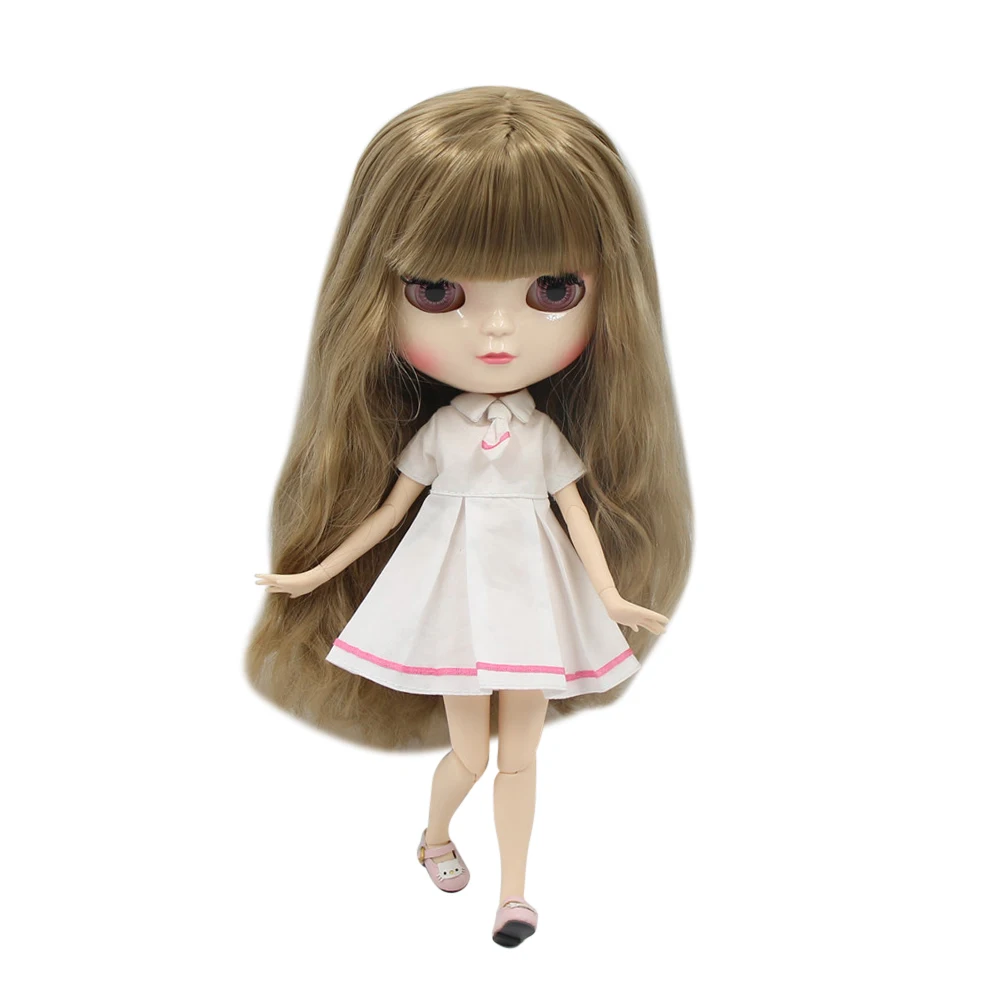 DBS ICY doll No.BL662 with blonde long straight hair white skin and A-cup joint body, girls gift child's toy