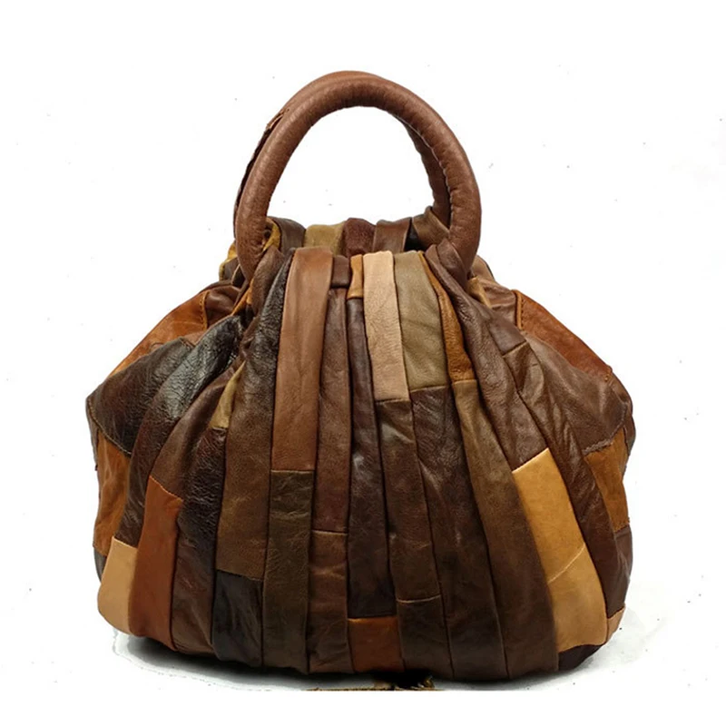 

Buyuwant Genuine Leather Women Bag Patchwork handbag houlder Bags messenger bag Real sheepskin stitching ladies bag GN-SB-fgxktc