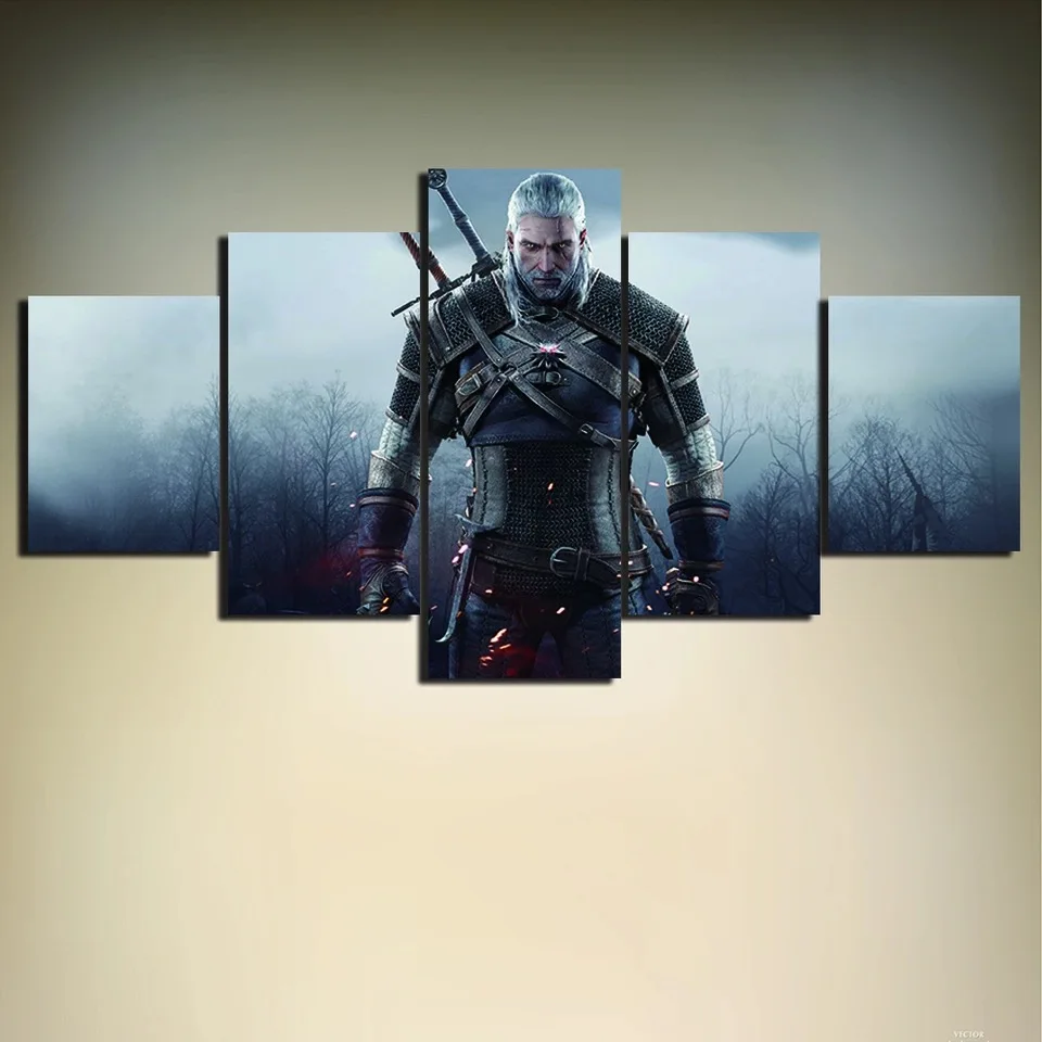 5 Pcs/Set printed movie poster Wall Art Painting Canvas Printed