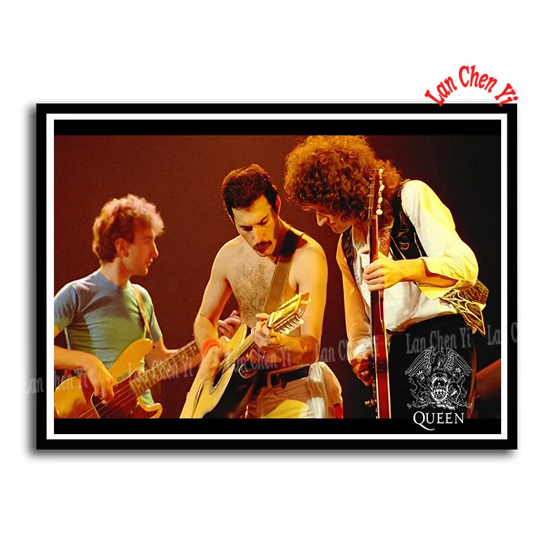 Queen Rock band бумажные плакаты с покрытием, домашний Декор, живопись, настенные Стикеры, бумажные плакаты 42*30 см - Цвет: Армейский зеленый