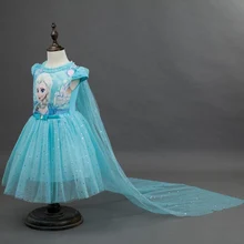 Ice and snow princess princess skirt 2017 summer Aisha children's clothing women's dress Aisha skirt cotton short-sleeved