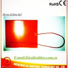 Нагреватель для 3D-принтера 380*280*1,5 мм 220 в 450 Вт клейкий 1 лицевой 1000 мм свинцовый провод 4 мм отверстие в середине 1000 мм свинец