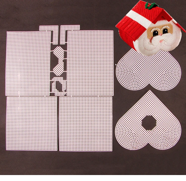 3D вышивка крестиком ручной работы DIY коробка для салфеток Санта Клаус трехмерная вышивка крестиком коробка для хранения украшение дома