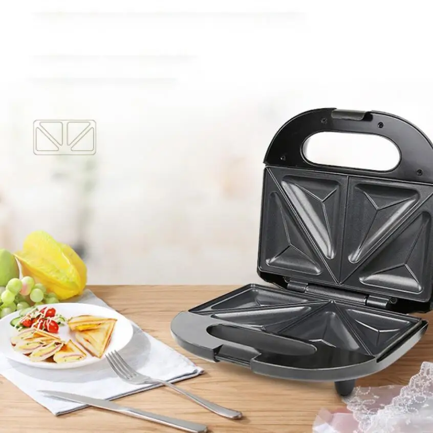 

220V EU Barbecue Meat Roaster Breakfast Machine Egg Frying Pan Panini Sandwich Maker Bread Oven Plate Bread Toaster cake maker