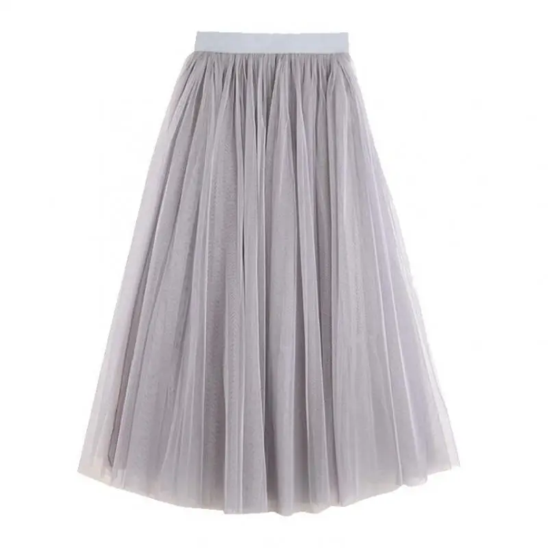 Весенняя Новая модная плиссированная юбка, юбка-пачка длиной до колена, Женская сказочная газовая юбка, женская элегантная фатиновая юбка-пачка