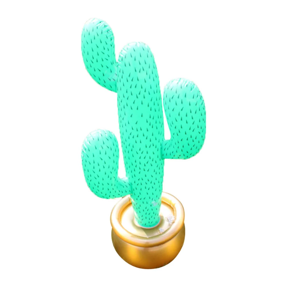 amazing  New Funny 95cm Inflatable Big Cactuses Tree for Beach Sand Toy Kids Balloon Birthday Gift Home Deco