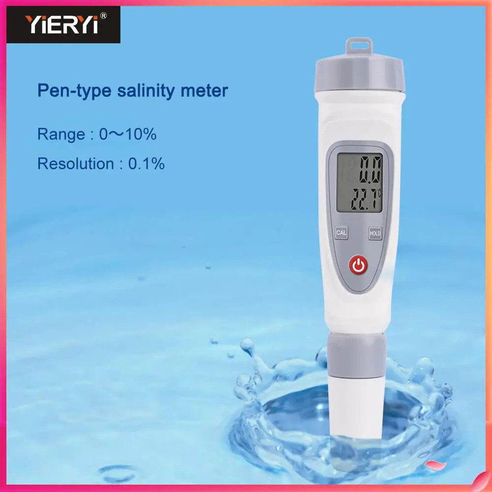 

Yieryi Professional YD-100 Salinity Meter Digital LCD Salinity Test Pen Automatic Temperature Compensation Range :0-10%