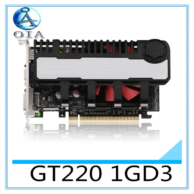  New Original Desktop Graphics Card GT220 1GD3 600/1000MHZ 1G/128BIT desktop computer independent  game  card  free shipping 