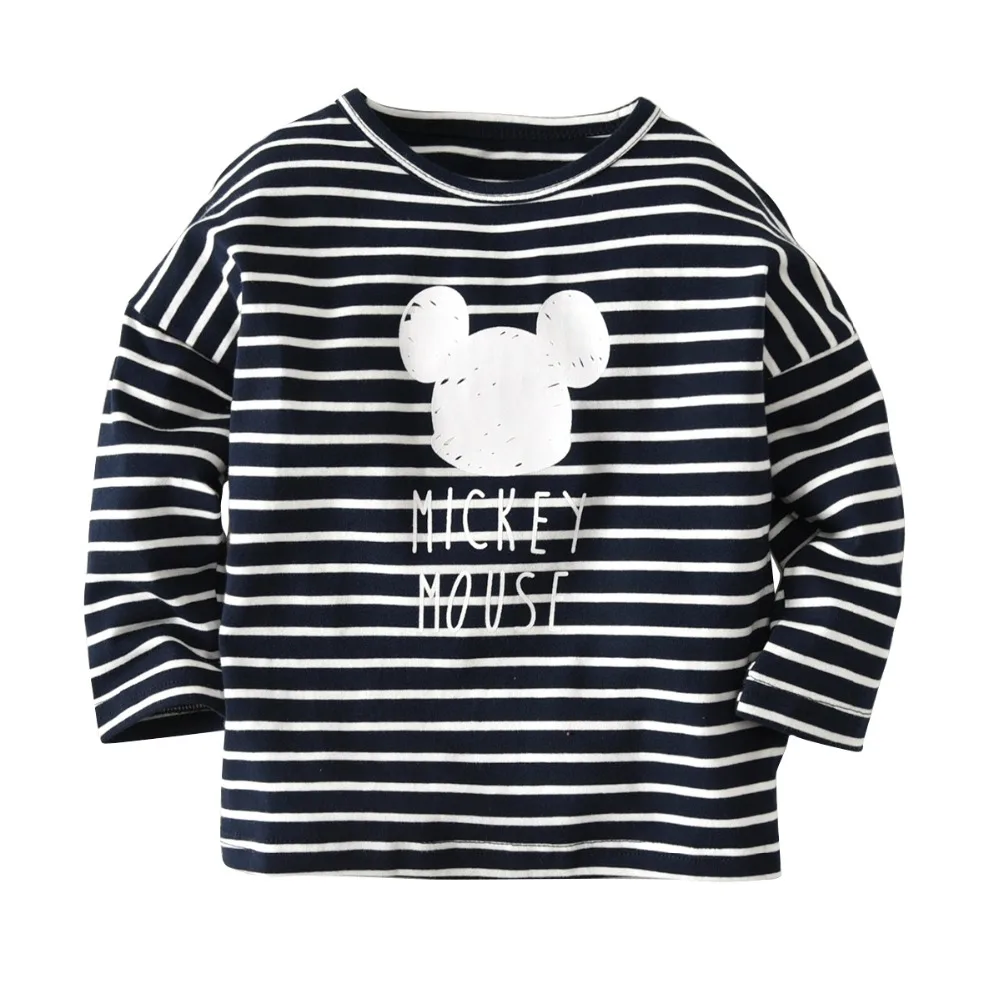 

2019 Spring Kids boys girls T-shirt Cotton long sleeve mickey clothes tops shirt Cartoon Children Toddler boy t shirt