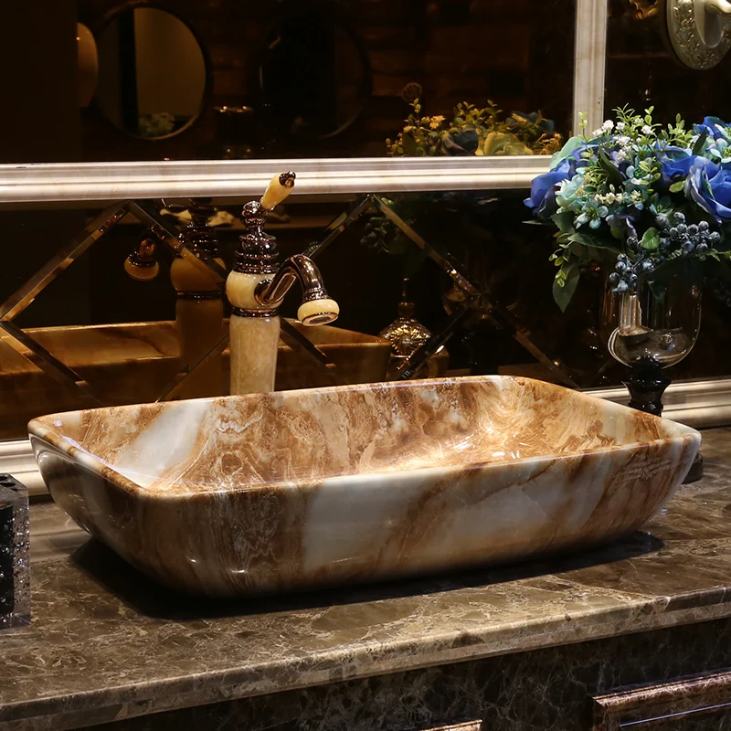 Rectangular porcelain bathroom vanity bathroom sink bowl countertop Ceramic wash basin bathroom sink Rectangular porcelain bathroom vanity bathroom sink bowl countertop Ceramic wash basin bathroom sink