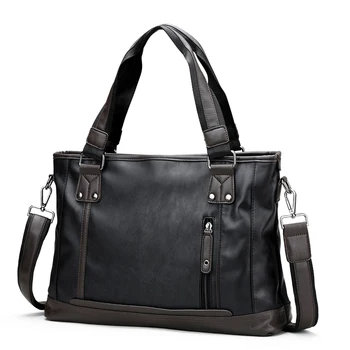 

Men Business Shoulder Bags Leather Casual Messenger Travel Bags Men Tote Briefcase Crossbody Bags Computer Laptop Handbags