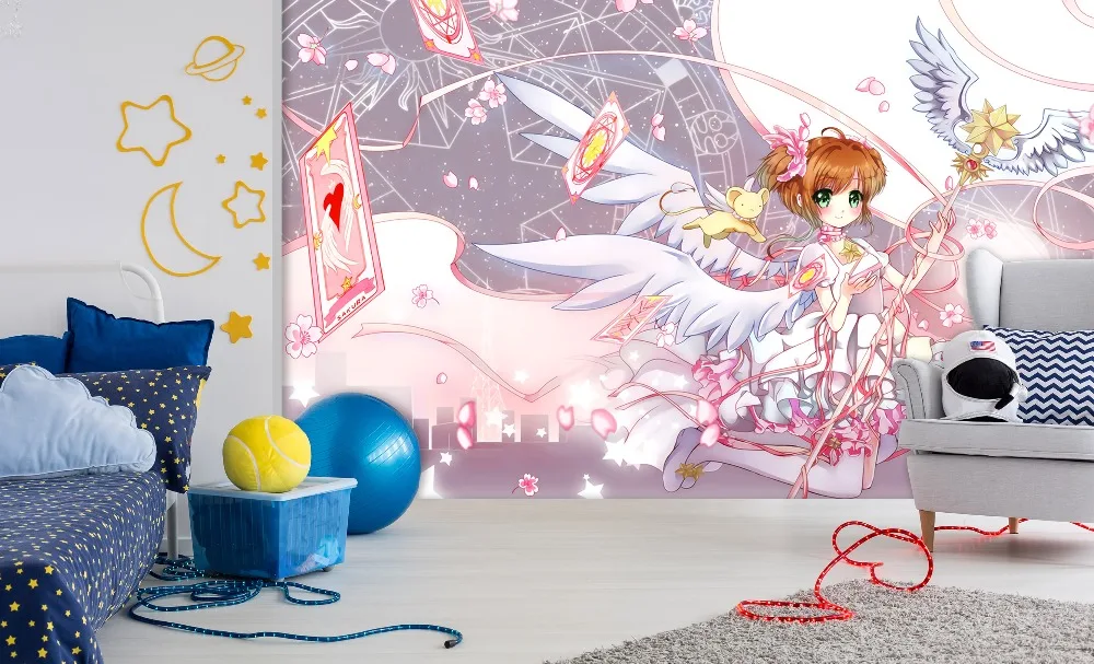 [Самоклеющиеся] 3D Cardcaptor Sakura 66 Япония Аниме настенная бумага печать настенные