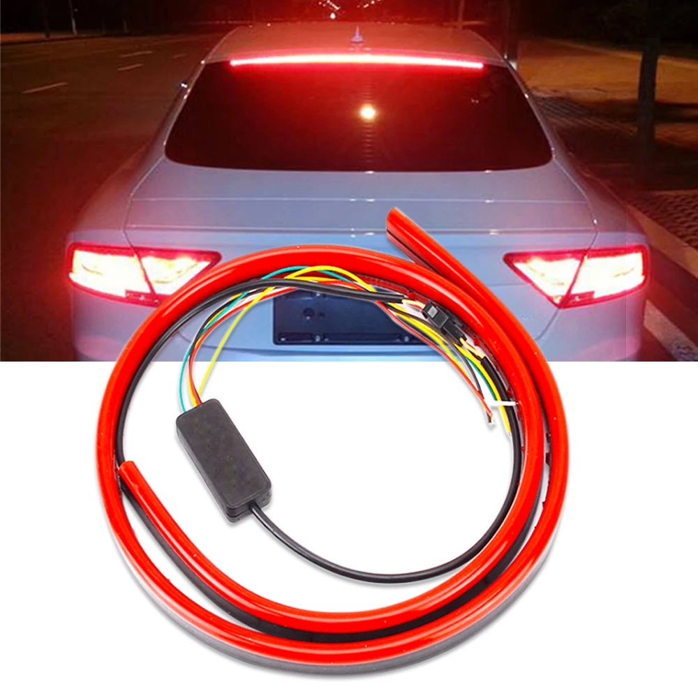 Super Bright Red Flowing Flashing Car Third Brake Light