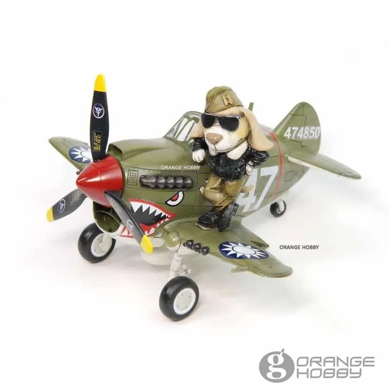 OHS Тигр модель TT002 Q Versin Curtiss P40 WarHawk и пилот сборки ВВС Модель Строительство Наборы