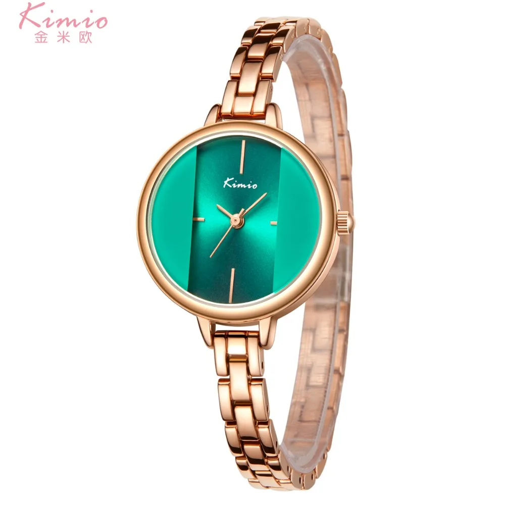 

KIMIO Women Watches Clock Luxury Brand bayan kol saati Fashion Thin Pattern elegant Girls bracelets Clock Relogio Feminino 2018