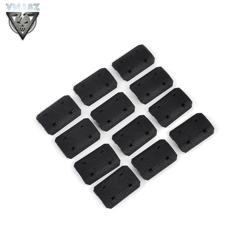 Beste VMASZ 12PCS Tactische Mlok Type 2 Rail Covers eMag Pul Type voor M lok SLOT Systeem Rail Panel voor Outdoor Jacht Wargame Mount