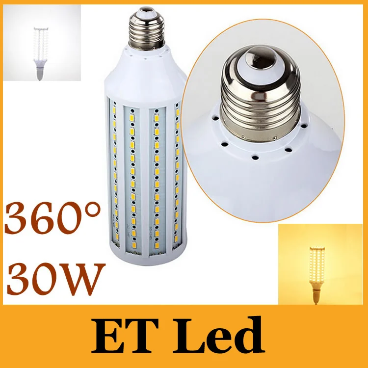 

30W Led E27 E40 Bulbs Corn Light High Bright 2600 Lumens 360 Degree Warm/Cool White 132pcs 5730 SMD led lights 110V 220V CE&ROHS