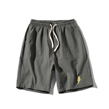 Летние мужские шорты, повседневные мужские шорты, трендовая уличная одежда, мужские шорты из хлопка и льна, панталоны, мужские шорты для фитнеса размера плюс