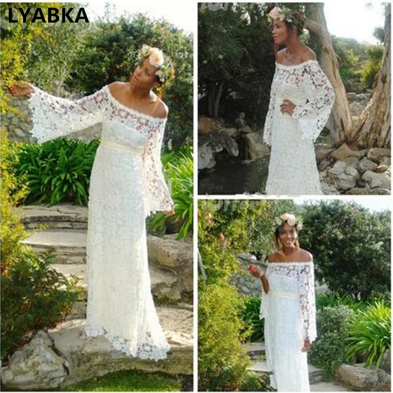 Elegant Robe De Mariage Backless Casamento Bridal Gown Lace