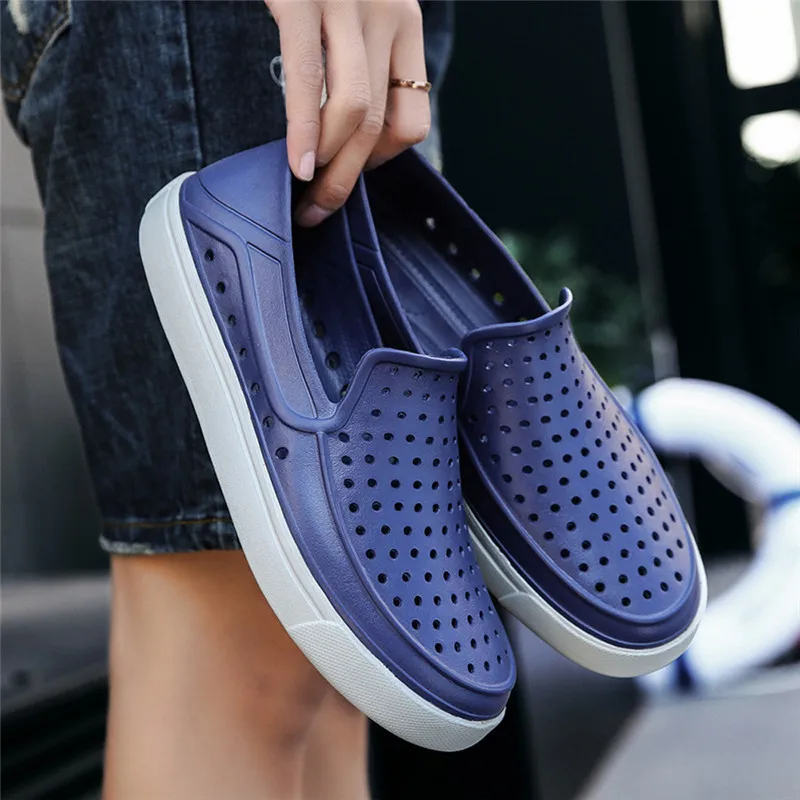  Outdoor Casual Sandals Walk Beach Flip Flops Flat Men Hollow Light Shoes Slipper terlik kapcie Slides 40FE1115