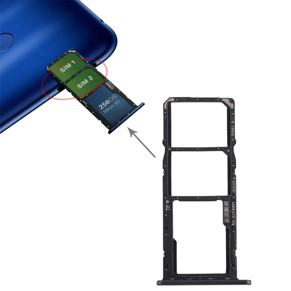 Лоток для sim карт + лоток Micro SD Huawei Honor 8C/8X /10 ремонтные детали|Адаптеры SIM карт| |