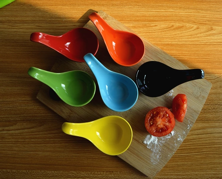 6 pcs set With handle, ceramic sauce dish,color tableware, creative