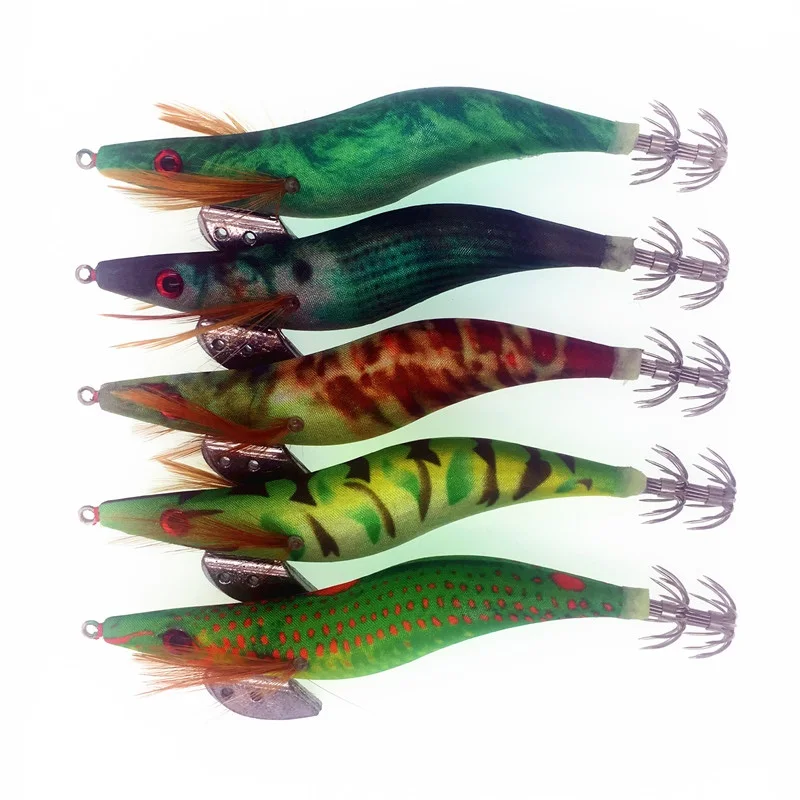 10 шт. набор рыболовной приманки 13 5 см 20 г кальмарные Джиги 3 # крючок деревянные