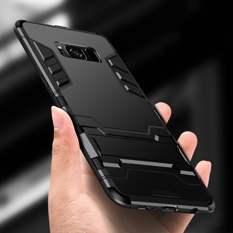 

For SAMSUNG S10 Case Shockproof Silicone Rubber Armor Hard Back Cover for SAMSUNG GALAXY S9 S7 S8 S9 S10 Plus S10e Note 8 9 Case