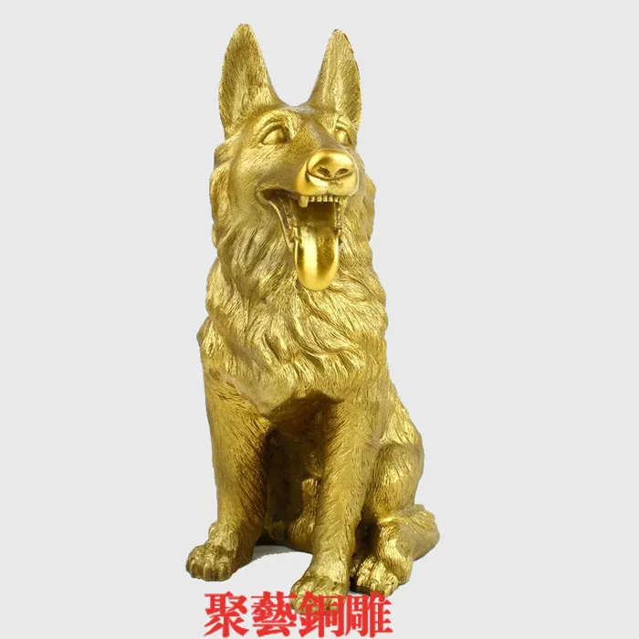 

Bronze statue copper wolfhounds copper decoration Large copper dog home crafts