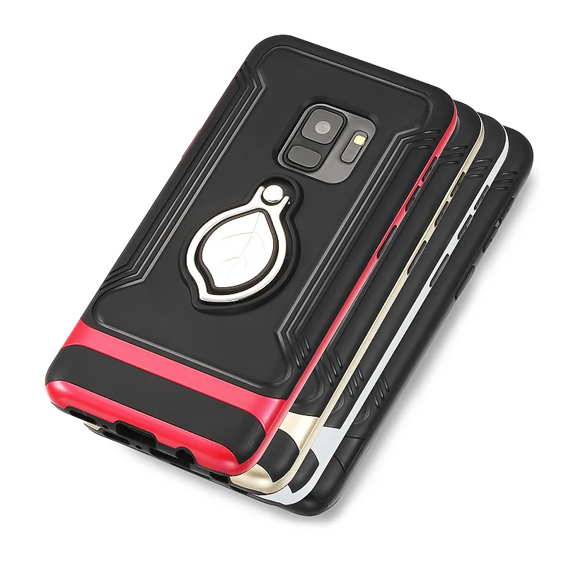Luxury Armor Kickstand Ring Stand Case For Samsung Galaxy S8 S9 A8 Plus 2018 Note 8 PC Plastic Hard Back Cover Shockproof |