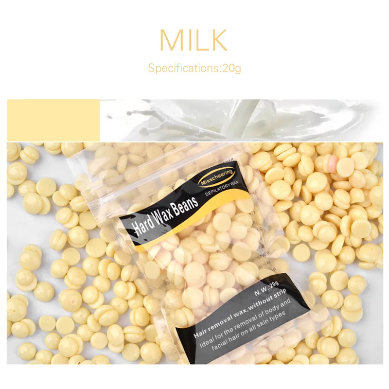 ELECOOL 20g Chocolate Flavour Hair Removal Painless Wax Beans No Strips Bikini Body Hair Removal for All kinds of Skin