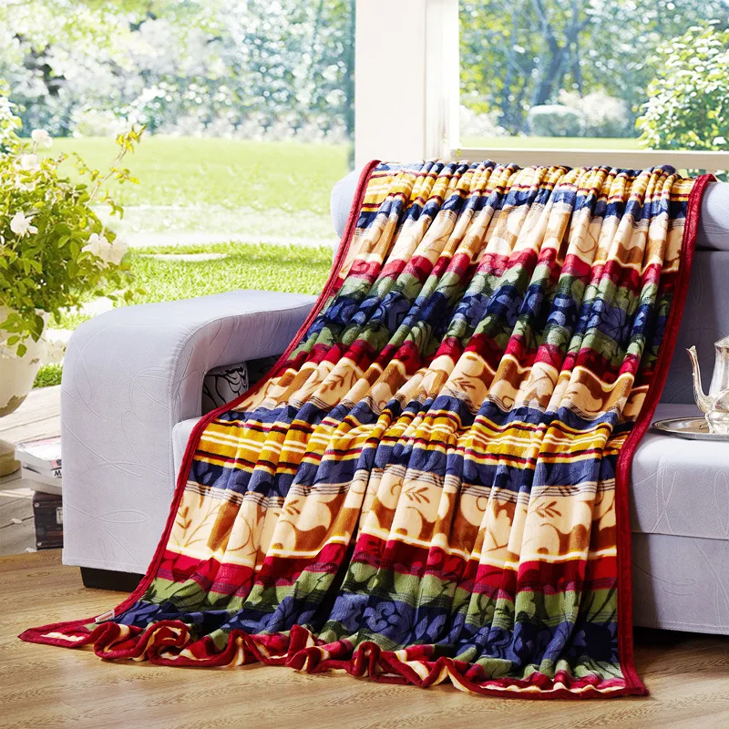 Thick Coral Velvet Blanket Flannel Blanket Quilt Bedspread Fabric Air