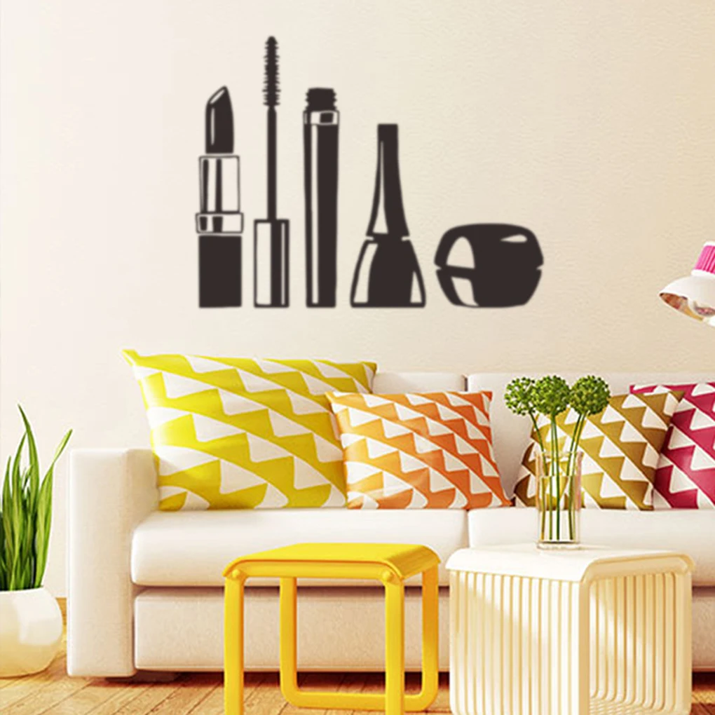Casual Cosmetics Wall Art Decals Makeup Vinyl Wall Sticker For Girls