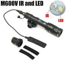 M600V IR Scout światło LED białe światło podczerwone wyjście z przełącznik ciśnieniowy latarka Picatinny broń latarka taktyczna do polowania