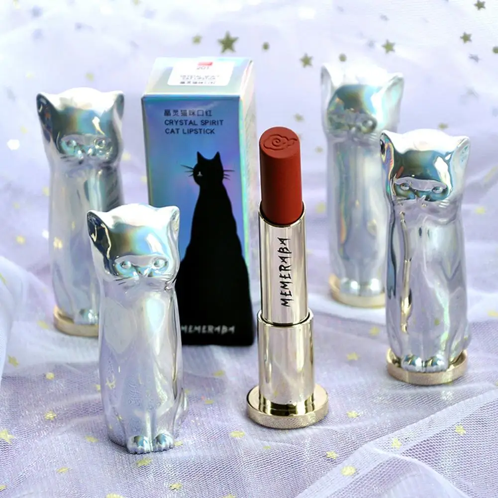 

DSstyles Cute Cat Shaped Lipstick Makeup Matte Lipstick Long Lasting Lip Balm Waterproof Velvet Lipsticks Lip Makeup Cosmetics