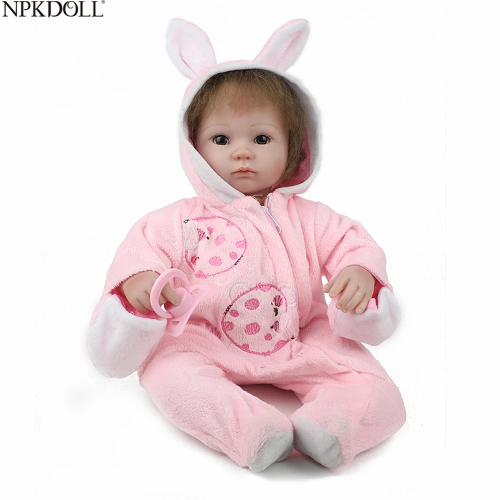 

NPKDOLL Baby Alive Doll Silicone Reborn 16 Inch Doll New Born Baby Girl Clothing Handmade Toys For Children Stuffed Toy Kids