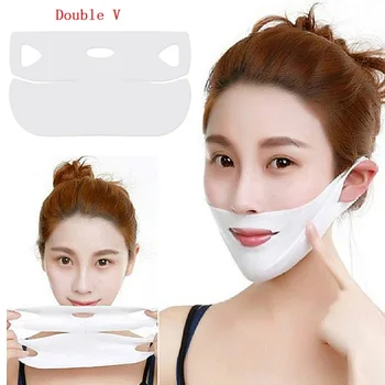 

Double V Shaper Face Mask Lifting Face Check Neck Masks Slimming Bandage V Shape Face Slim Peel-off Mask Skin Care Tool TSLM1