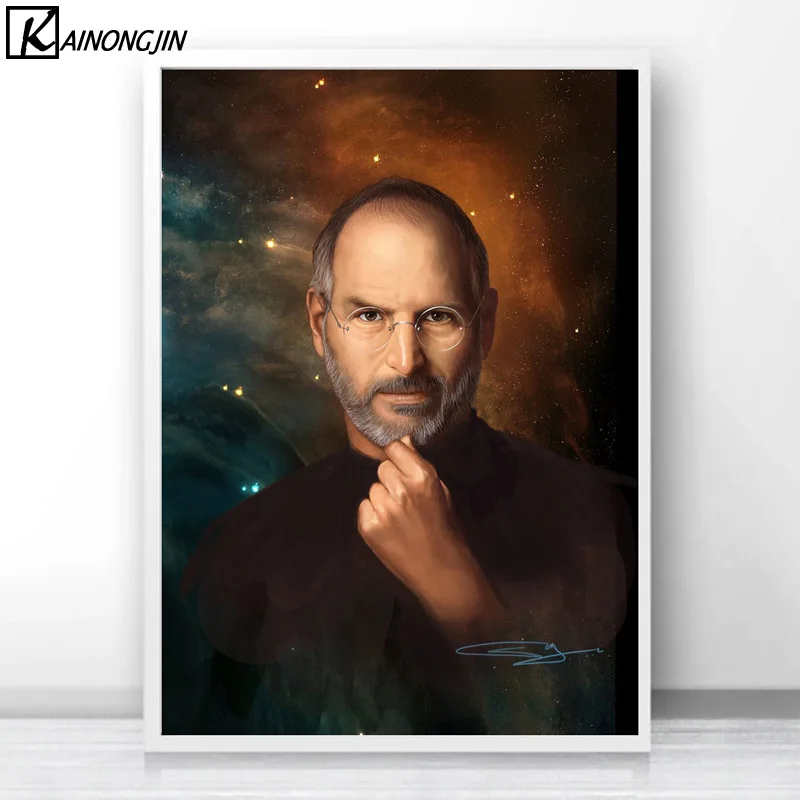 Steve Jobs Great Man плакат настенный Арт холст живопись плакаты и печать, Картина Настенная декоративная комната Домашний декор