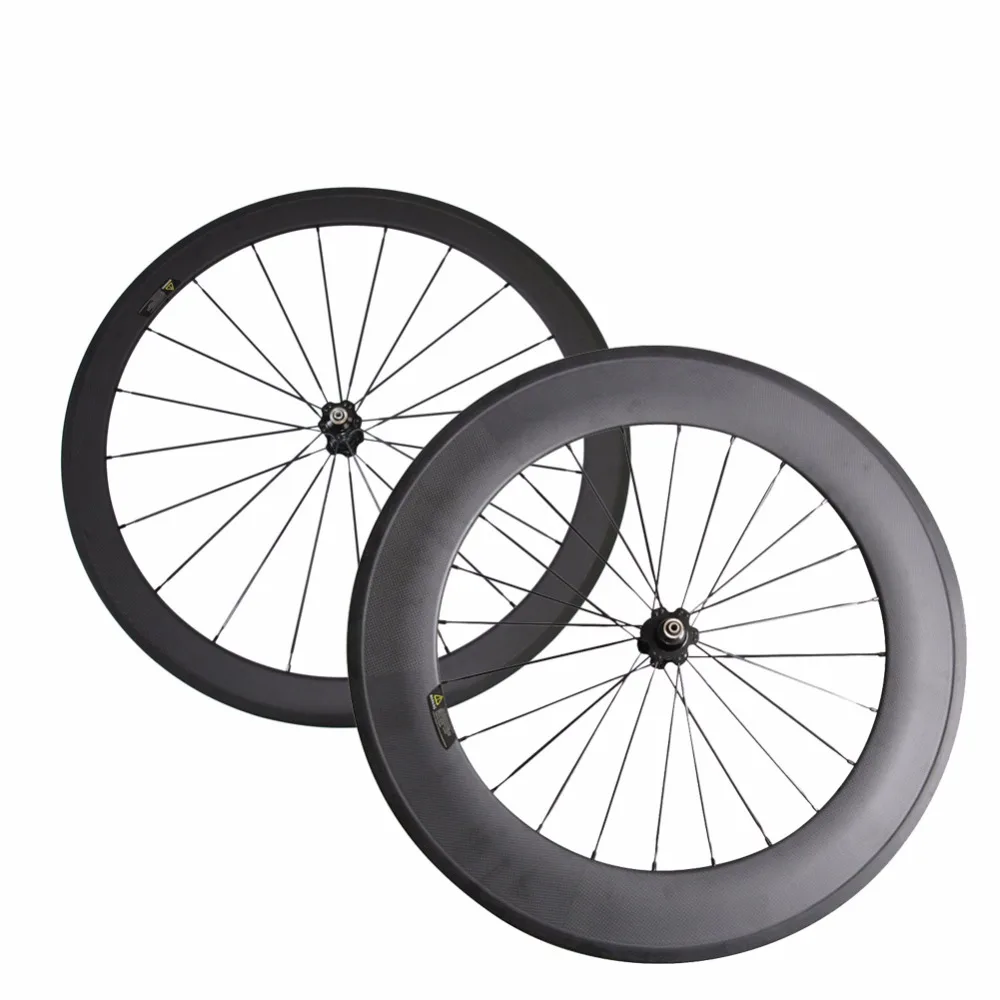 Flash Deal CSC 700C 25mm road bicycle wheelset Clincher Tubular Depth 38+50/50+60/50+88/60+88mm Carbon bike Road wheels carbon novatec 3