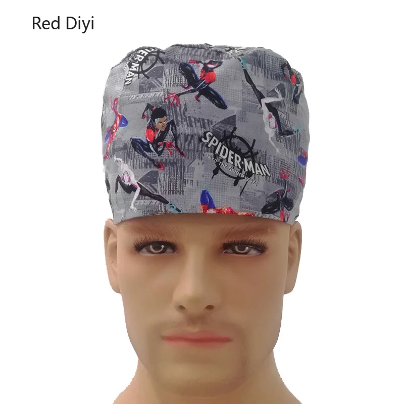 Us 10 41 29 Off Operating Room Hat Doctors Nurses Surgery Cap Cotton Europe And The United States Printed Adjustable Hats In Accessories From