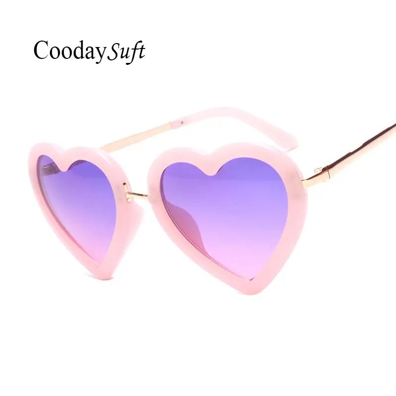 Coodaysuft 2017 Kid heart shape Sunglasses Children Boys Girls Cute