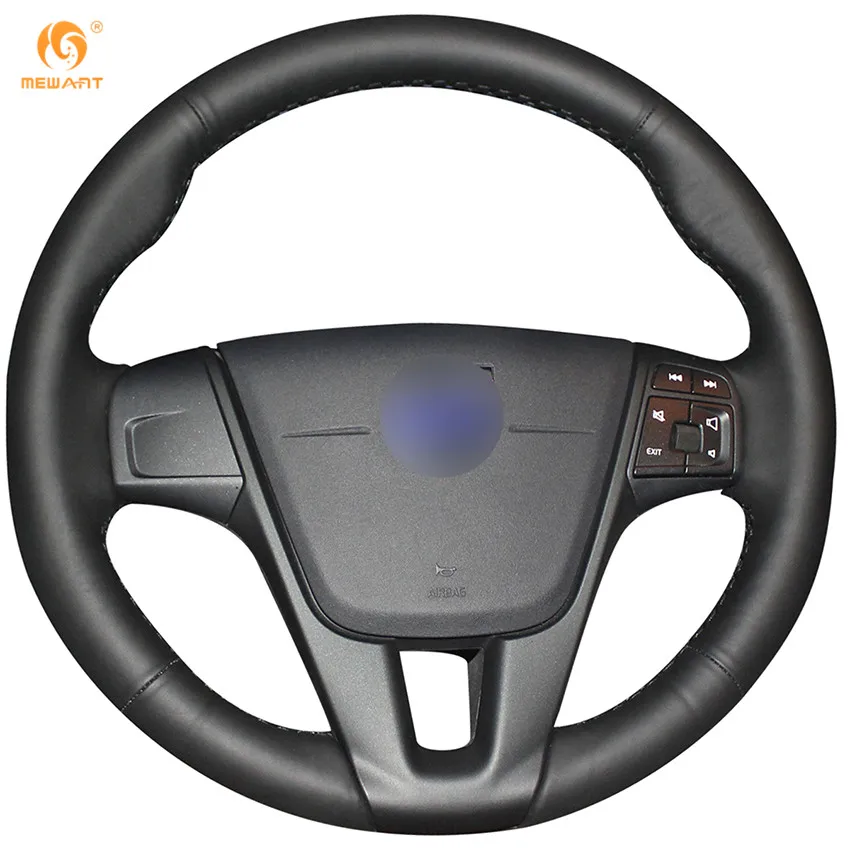 Buy MEWANT Black Artificial Leather Car Steering Wheel