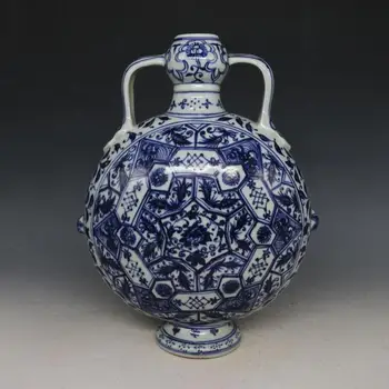 

4 Antique MingDynasty porcelain vase, Blue & white flowers bottle 3,Hand-painted crafts,Collection&Adornment,Free shipping