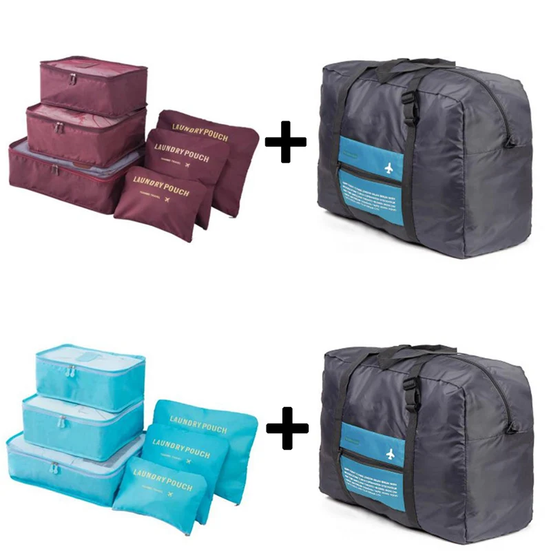 Сумки для девочек, дорожные сумки для мужчин и женщин, багажные дорожные сумки, упаковка кубиков, Мужская Органайзер, нейлоновая складная сумка