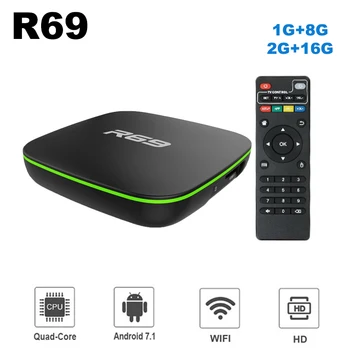 

Wechip Smart TV Box R69 Android 7.1 1GB 8GB Allwinner H3 Quad-Core 2.4G Wifi Set Top Box 1080P HD 2GB 16GB movie Media player T9