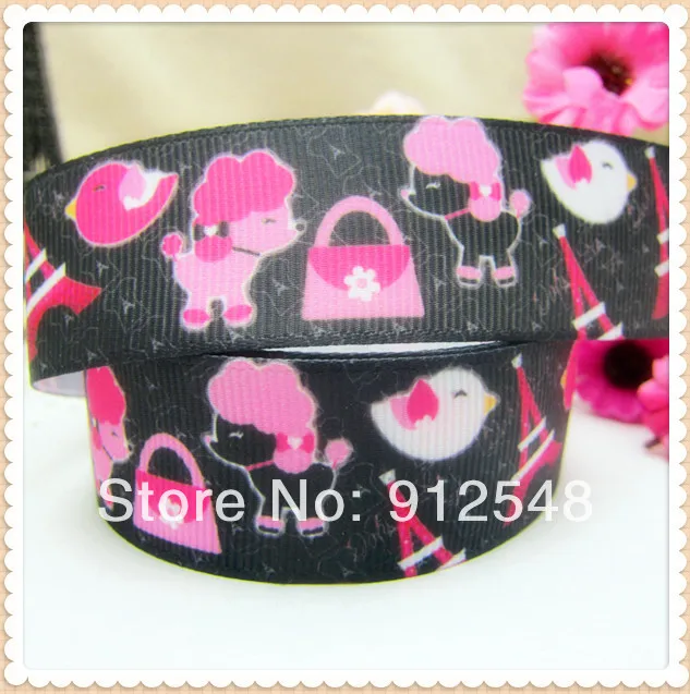 1 ''(25 мм) мультфильм серии печатных grosgrain ленты Аксессуары в виде бабочек DIY